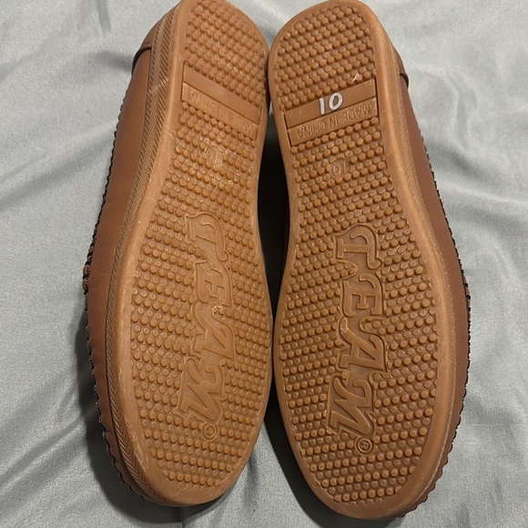 Brown Loafers with Perforated Design and Decorative Strap - Picture 13 of 13